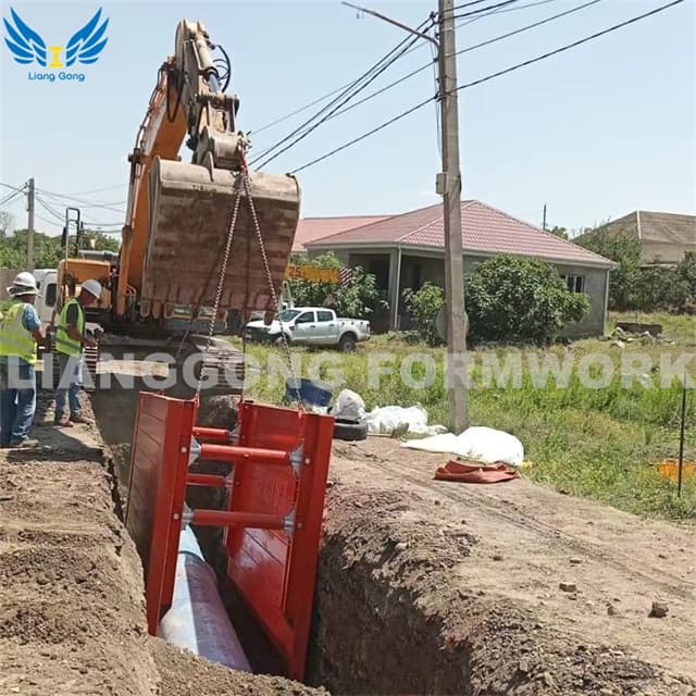 High-Quaity Steel Trench Box na Ginamit Sa Paghuhukay Ng Mga Kanal