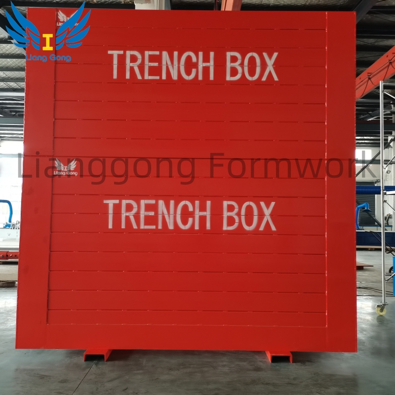 Trench Box Shoring Supporting System Para sa Konstruksyon ng Paghuhukay